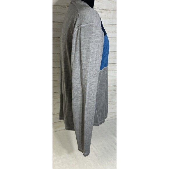 SmartWool 250 Merino Wool Mens Blue Gray Base Layer Thermal Long Sleeve Size XL - Picture 10 of 13
